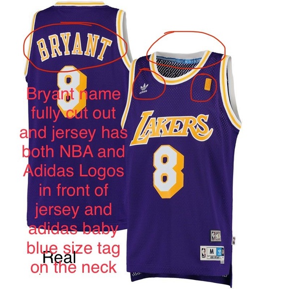 Kobe Bryant Authentic vs. Fake Adidas Jersey Kobe Bryant Authentic vs. Fake Adidas Jersey
